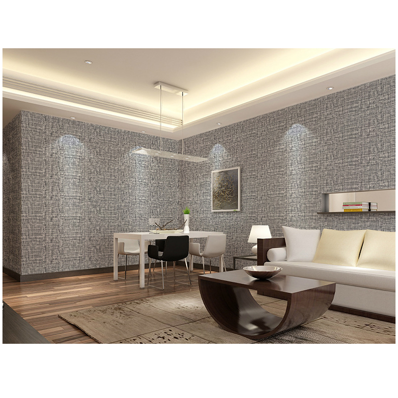 Pvc Dark Gray Plain Wallpaper Flax Self Adhesive Waterproof Wall Sticker Tv Background Wallpaper Shopee Philippines