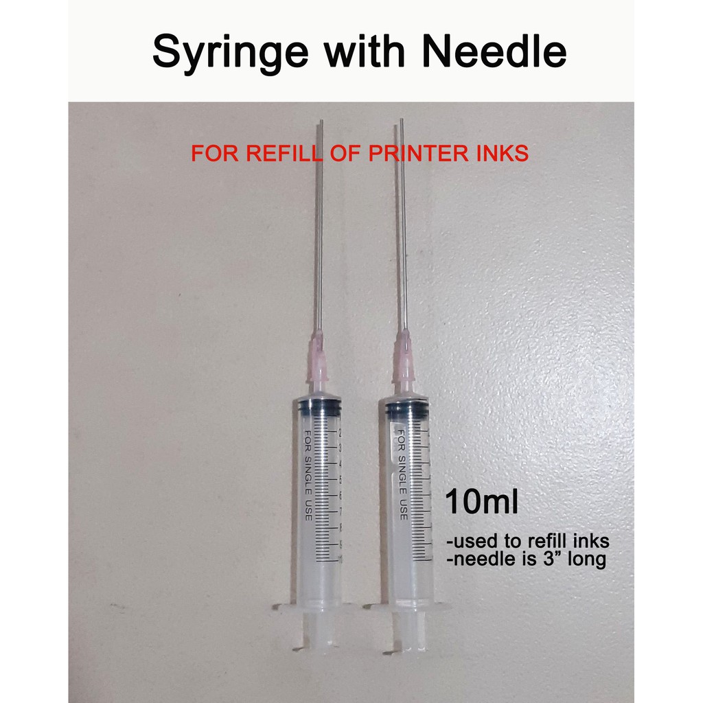 Syringe Injector for Refilling of Printer Inks 10ml (2pcs) | Shopee ...