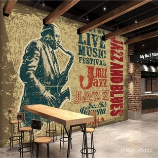 ⋮ Custom Cartoon 3D Brick Wall Graffiti Industrial Decor  Background Wall Paper 3D Music Bar Disco  #6