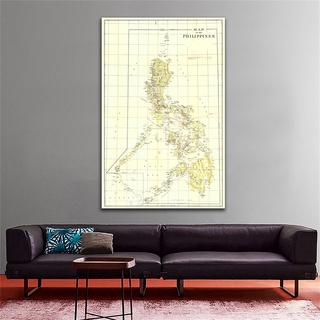 【Ready Stock】๑℡﹍Philippines Map--Large Asia Southeast Map Poster Prints Wall Hanging Art Background