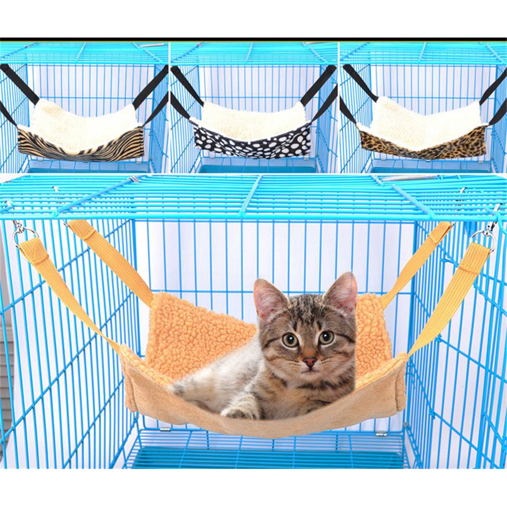 Warm Cat Hammock Fur Bed Hanging Cat Cage Ferret Rest House Soft Pets Supplies