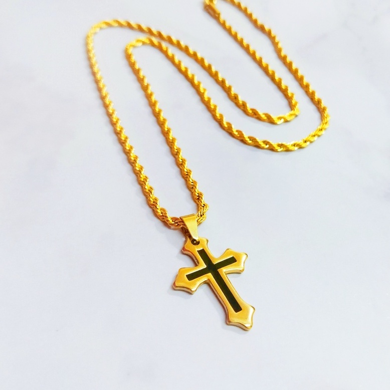 Jesus Kwintas For Men Cross Necklace For Men With Jesus Cross Pendant ...