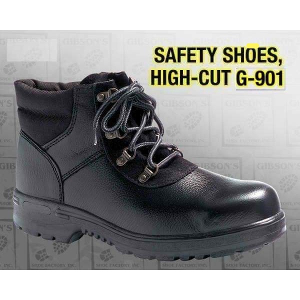 1pair Gibson's Safety Shoes High Cut Steel Toe Slip, 51 OFF