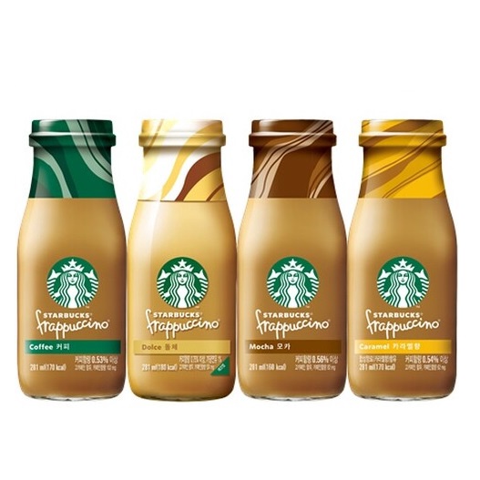 Starbucks Frappuccino Coffee, Mocha, Caramel 281ml Korean Product ...