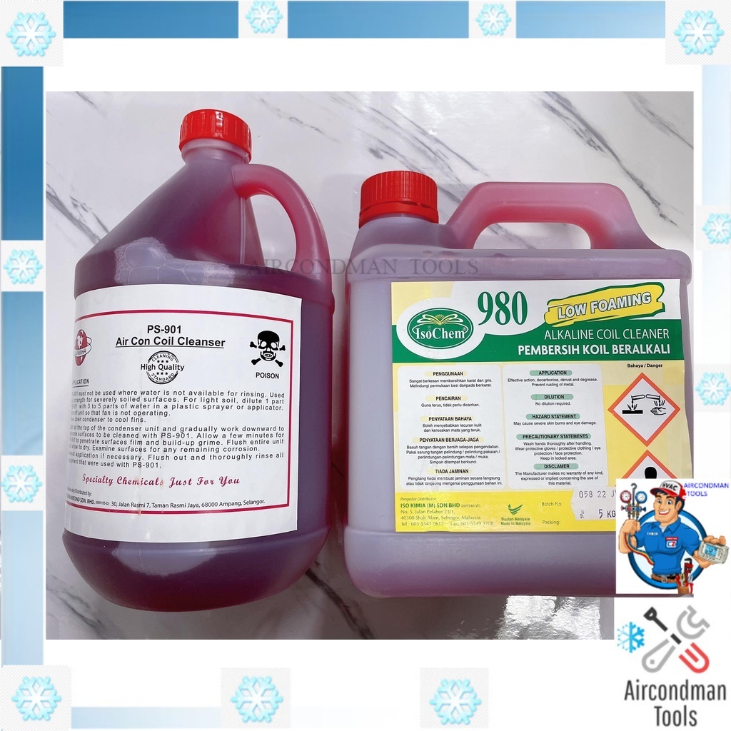 chemical cleaner alkaline wash aircond service airconditioner cleaning