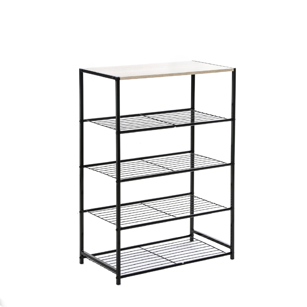 Ace Hardware 5 Tier Shoe Rack With Wooden Shelf Shopee Philippines