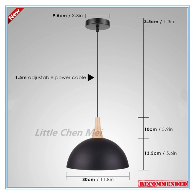 Neat retro minimalist ceiling chandelier lampshade industrial black iron chandelier E27 restaurant h