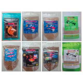 Maxflo guppy Fish Food Crumble and Fry Mash/betta fish food/probiotics with freebies #5
