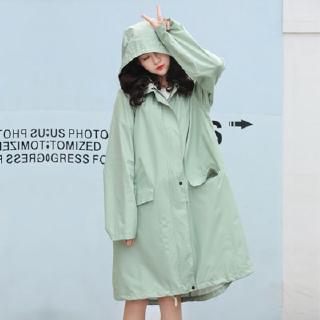 womens long raincoat with hood