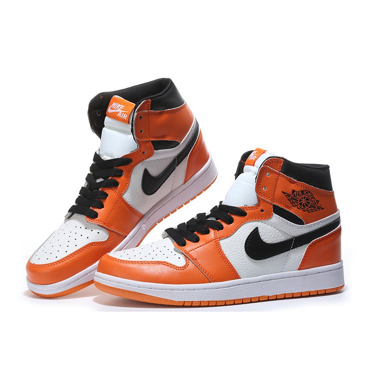 nike air jordan 1 orange white