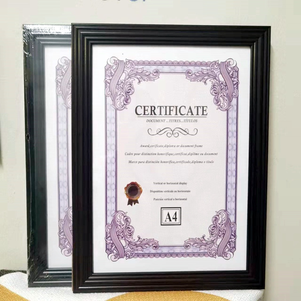 A4 Pvc Black Certificate Frame A4 8511 Photo Frame Student