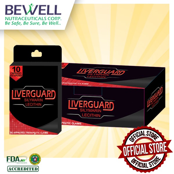 Liverguard Silymarin + Lecithin 500mg 100 capsules per box Shopee