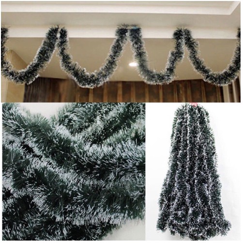 Christmas Tree Window Decoration Garland Decor/snow and green/christmas