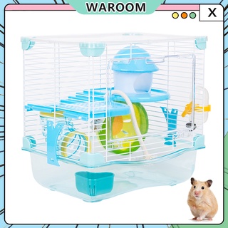 Hamster Cage Hamster Castle House With Free Feeding Bowl Drinking Bottle Running Wheel Tunnel