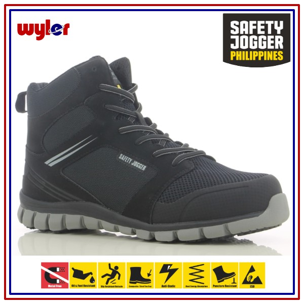 Safety Jogger Absolute S1p Black Nanocarbon Toe Cap Antislip, Oil