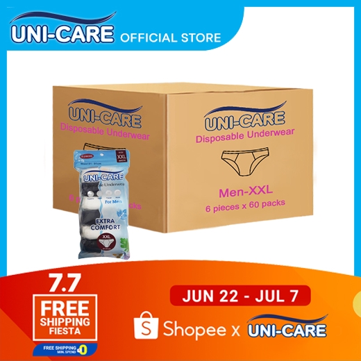 Uni-Care Disposable Underwear for Men (XXL) Pack of 60 (1 Case ...