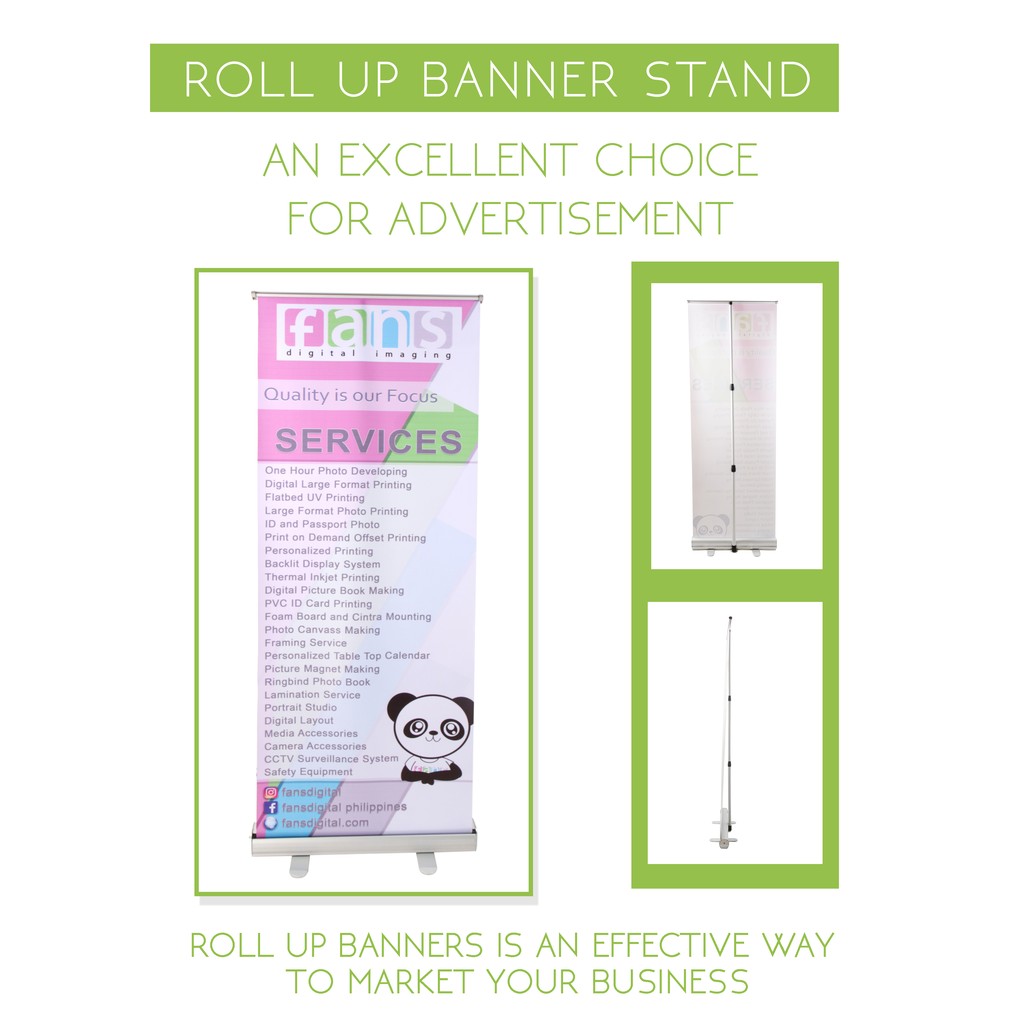 Roll Up Banner Stand With Free Print And Free Shipping