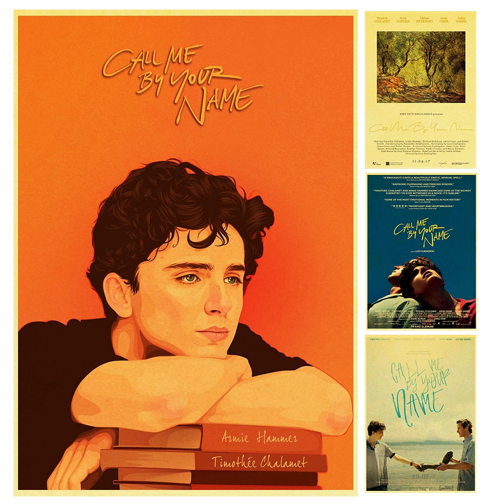 Movie Call Me By Your Name Olive Elio Retro Poster Vintage Poster Wall Decor For Home Bar Cafe Interior Painting Shopee Philippines