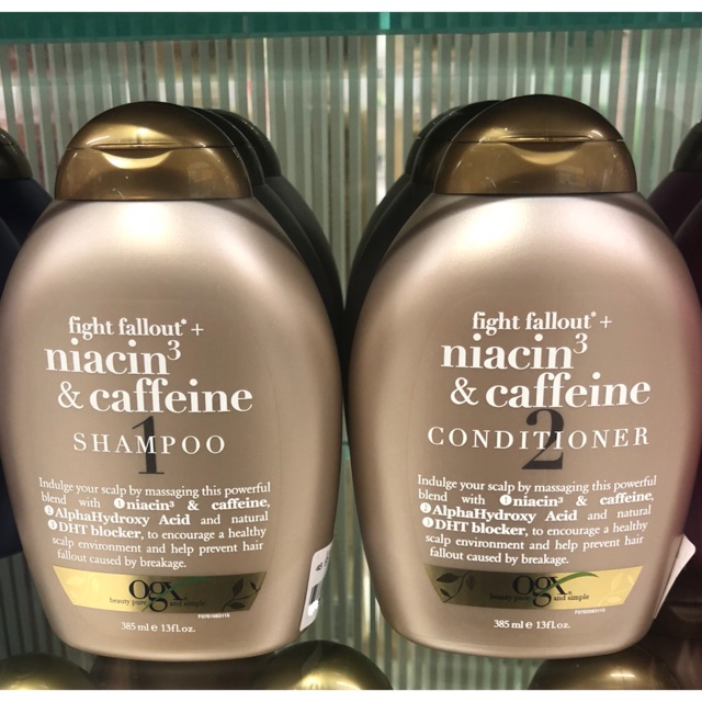 Ogx Organix Niacin And Caffeine Shampoo And Conditioner Shopee