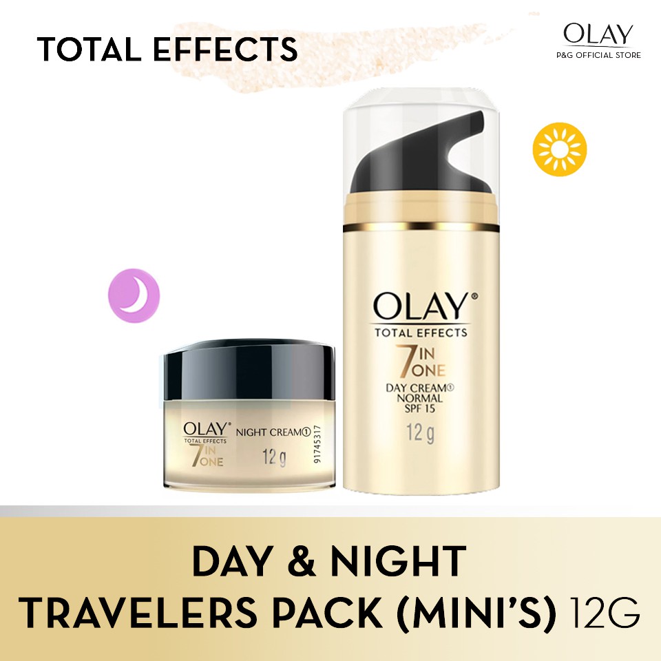 Olay Total Effects 7 Benefits Day Night Cream Moisturizer Bundle Set 12g 12g Skincare Anti Aging Shopee Philippines