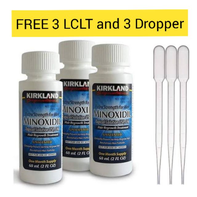 Kirkland Minoxidil 3 month supply with 3 LCLT and 3