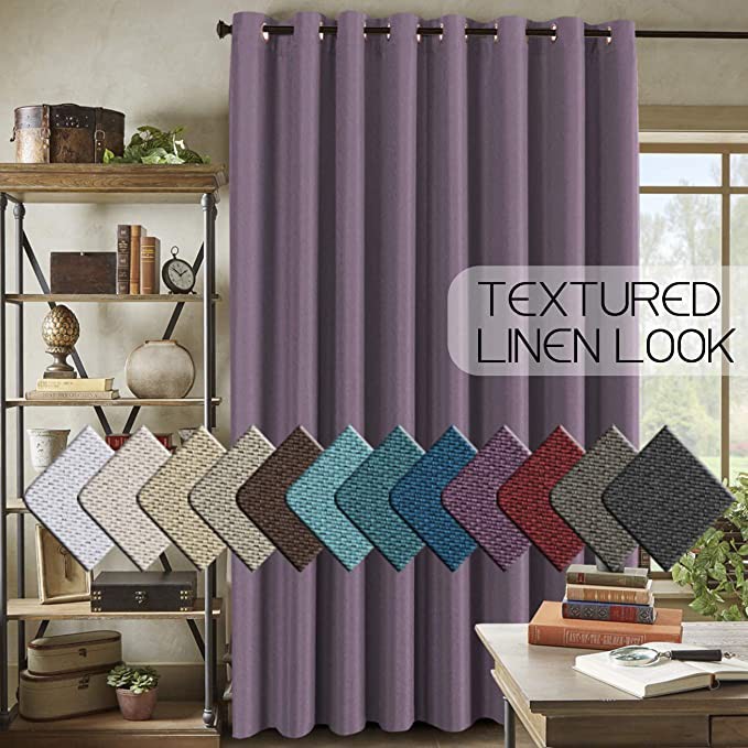 1pc Linen Textured Curtain For Bedroom, Do You Double Width Curtains For Living Room In Philippines