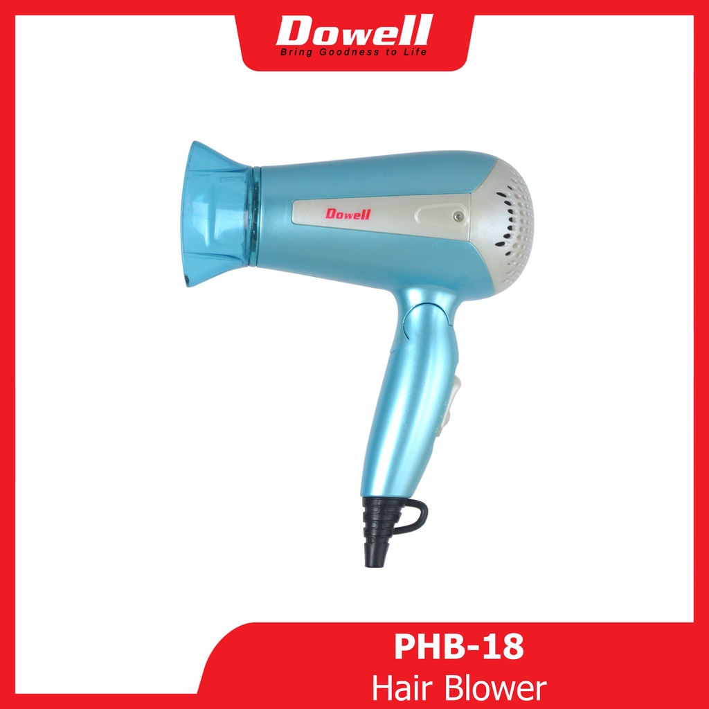 Dowell PHB-18 2-speed Foldable Hair Dryer Hair Blower | Shopee Philippines