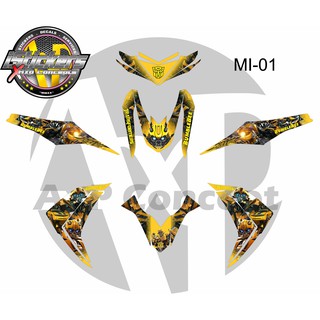 Yamaha Mio i 125 Decal Kit Bumblebee Design MI-01