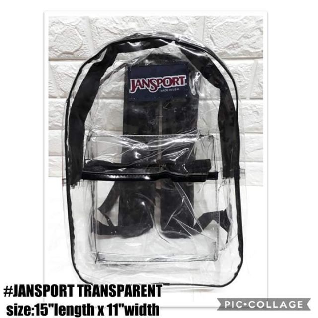 jansport clear plastic backpack