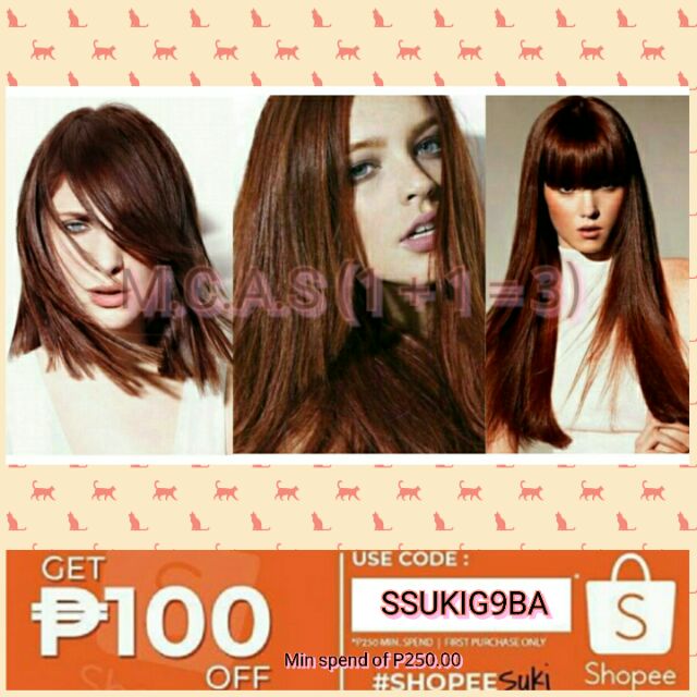 Medium Mahogany Hair Color Plant Hair Care Dye 35ml Shopee