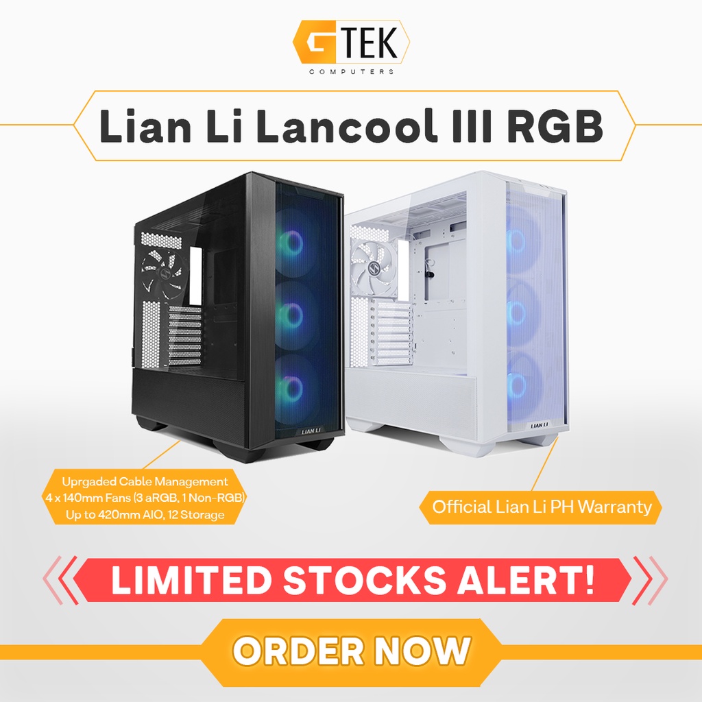 Lian Li Lancool III aRGB Black / White ATX Case | Shopee Philippines