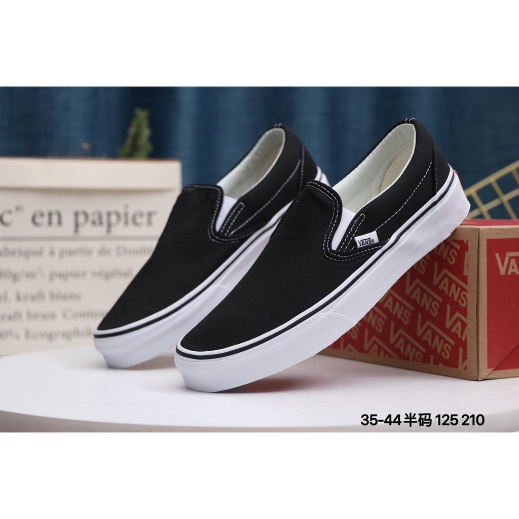 vans canvas slip ons