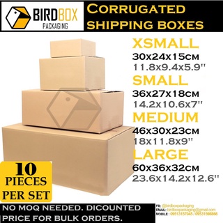 Birdbox JNT Size Corrugated Shipping Kraft Box (PLAIN) 10 Pieces per set