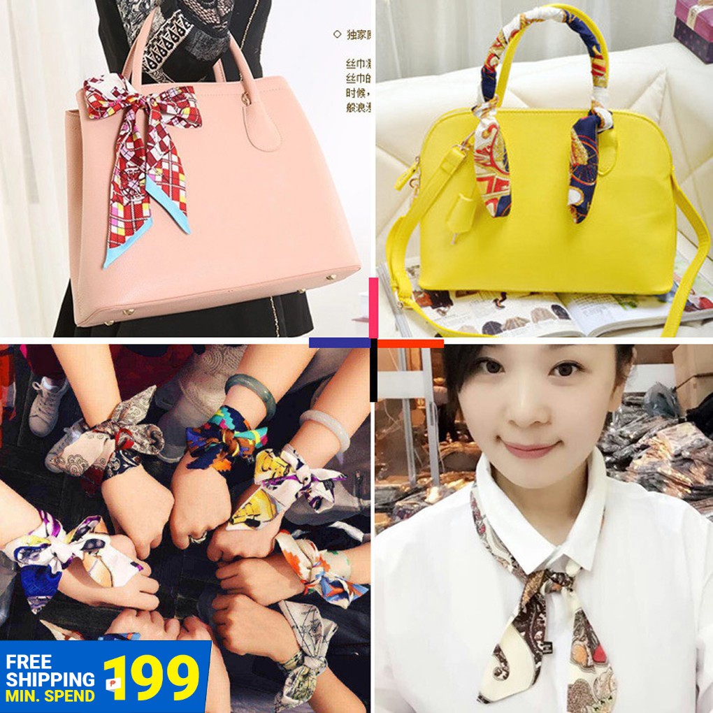 Parsimonious Twilly Scarf 91104 Ladies' Twilly Ribbon Bag Tied Handle