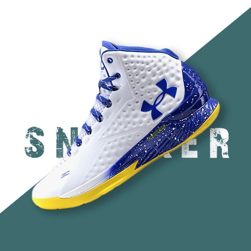 curry shoes white and blue