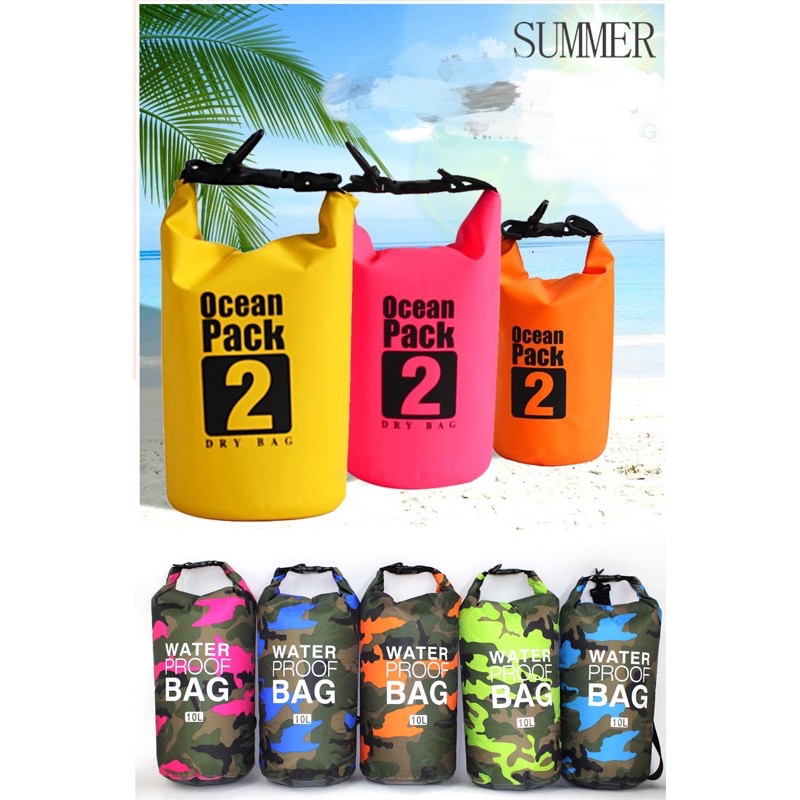 Ocean Pack 2L Dry Bag Waterproof bucket Bag Sling Shoulder Outdoor