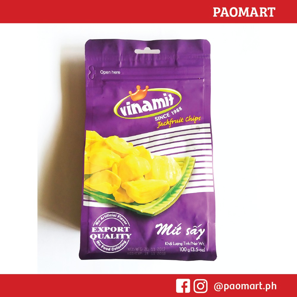 Vinamit Dried Jackfruit Chips 100g Shopee Philippines