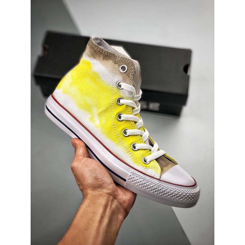 yellow high shoes