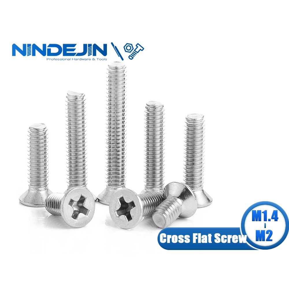 Panel Screws 100pcs 50PCS M1 M1.2 M1.4 M1.7 M2 M2.2 M2.6 M3 M4 Cross Recessed Flat CountersunK Head Screws Self-tapping Wood Screws Nails Fasteners Color : 25mm, Size : M2 100pcs 