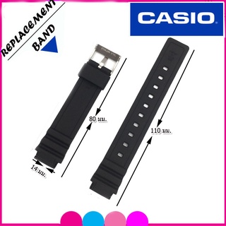 Casio Watch Strap Rubber Model LRW-200H Size 14 Mm.black White Pink Waterproof Not Sticky Itchy Arms. #6