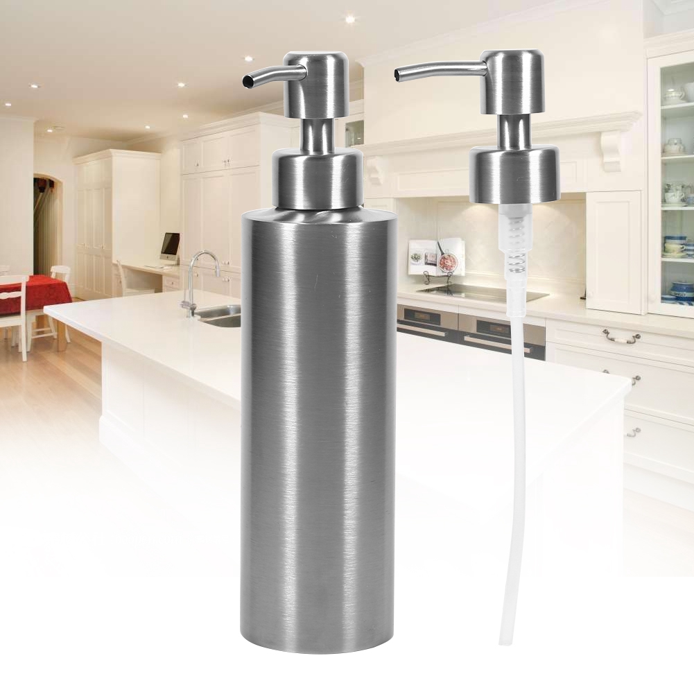 stainless steel soap dispenser bathroom