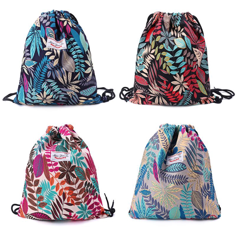 nike floral drawstring bag