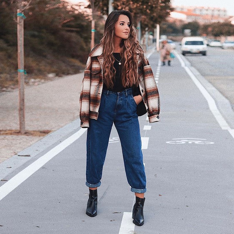 pleated denim pants womens