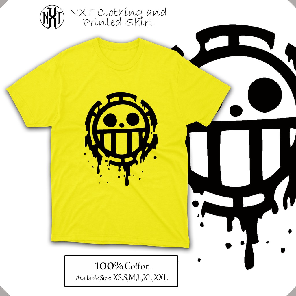 One Piece Trafalgar Law Heart Pirates Logo Shirt Op15 Shopee Philippines