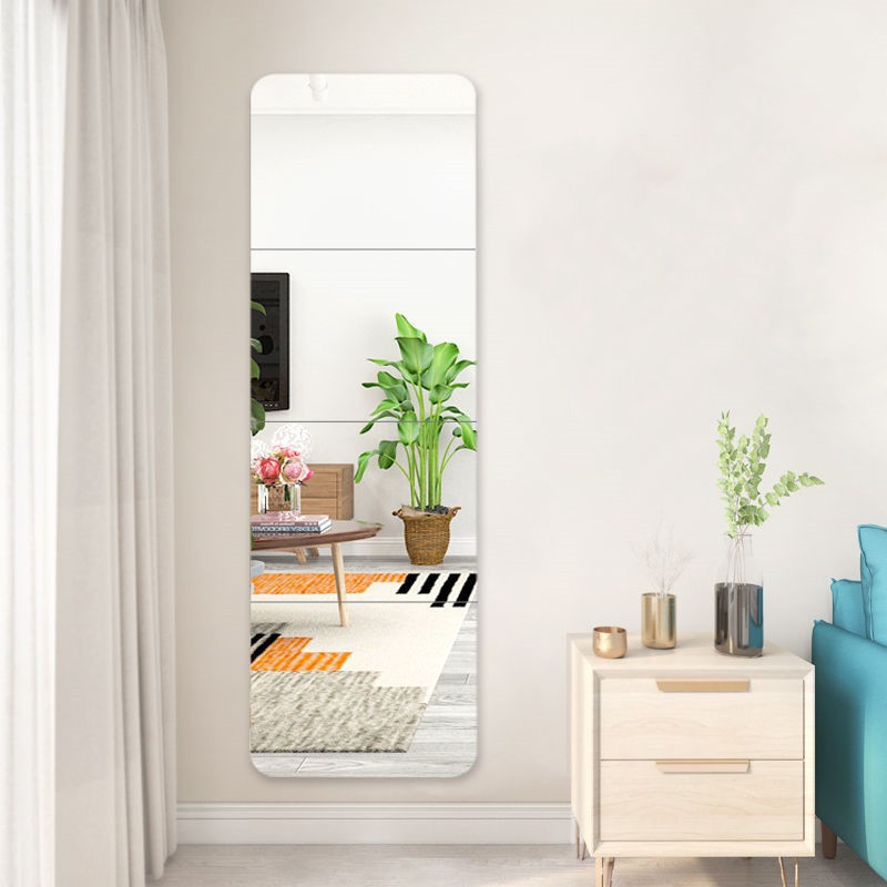 Full-length mirror wall-mounted self-adhesive mirror splicing mirror ...