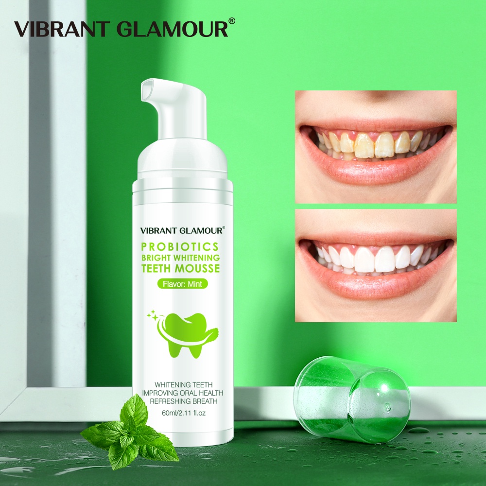 PROBIOTICS BRIGHT WHITENING TEETH MOUSSE VIBRANT GLAMOUR | Shopee ...