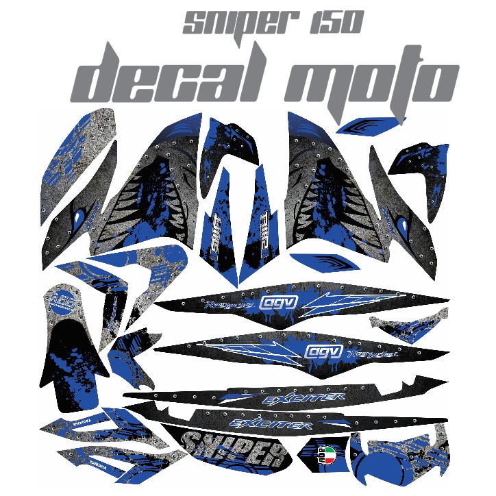 Decals Sticker Motorcycle Decals For Sniper 150 007 Shark Shopee Philippines