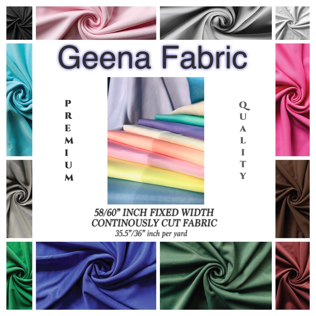 Geena per yard DIY Pongee Gina Fabric Cloth 60 Inch Raw Tela Per Yard