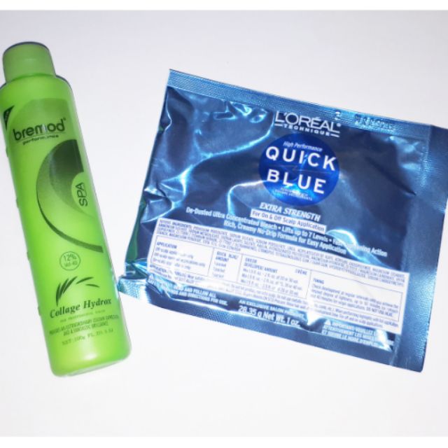 L Oreal Quick Blue Bleach Packet With Developer Shopee Philippines