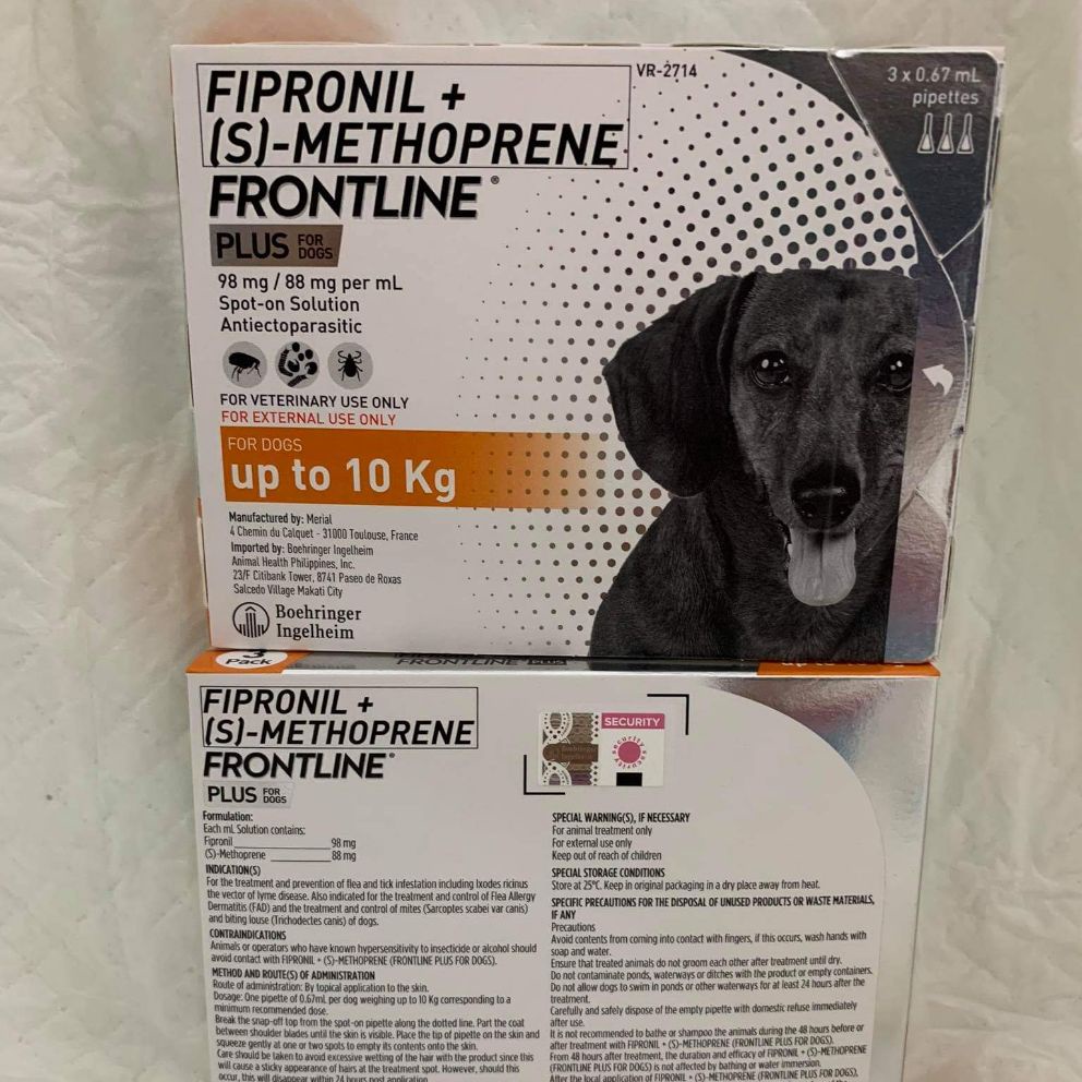 FIPRONIL (s) METHOPRENE FRONTLINE PLUS FOR DOGS UPTO-10 #3